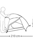 אוהל תרמילאים ל-2 אנשים STAR LIGHT