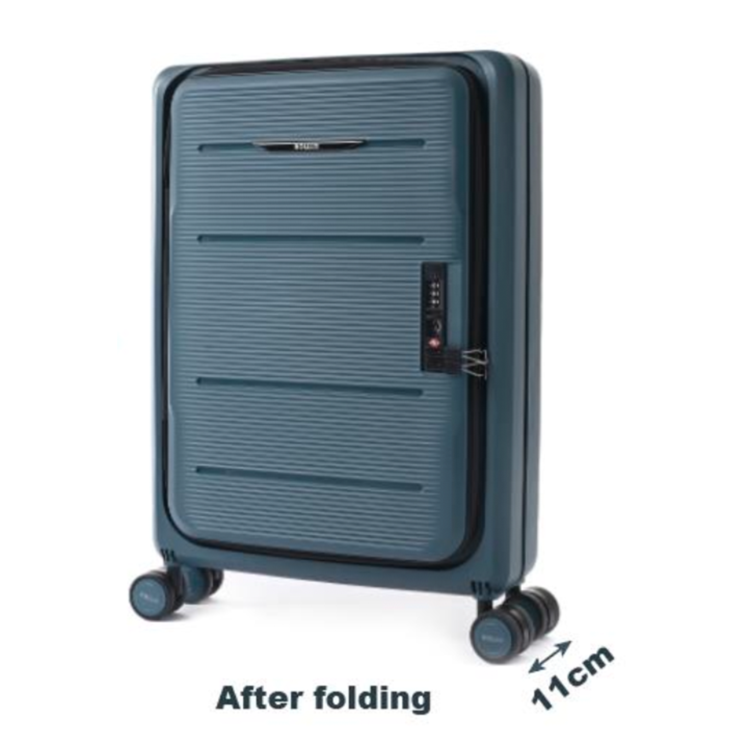 מזוודה מתקפלת קשיחה - טרולי לעלייה למטוס