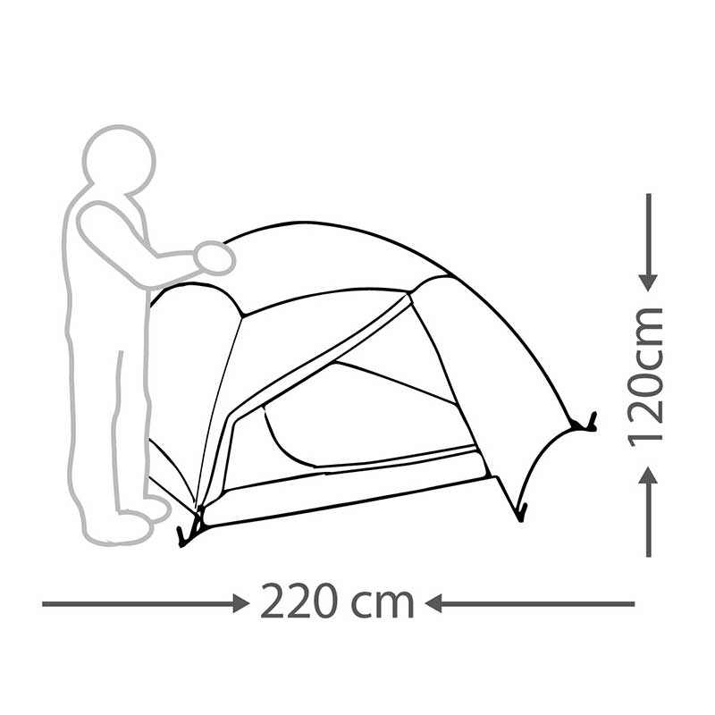 אוהל תרמילאים ל-3 אנשים STAR LIGHT