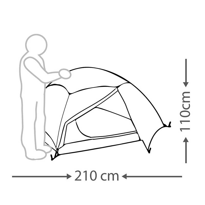 אוהל תרמילאים ל-2 אנשים STAR LIGHT