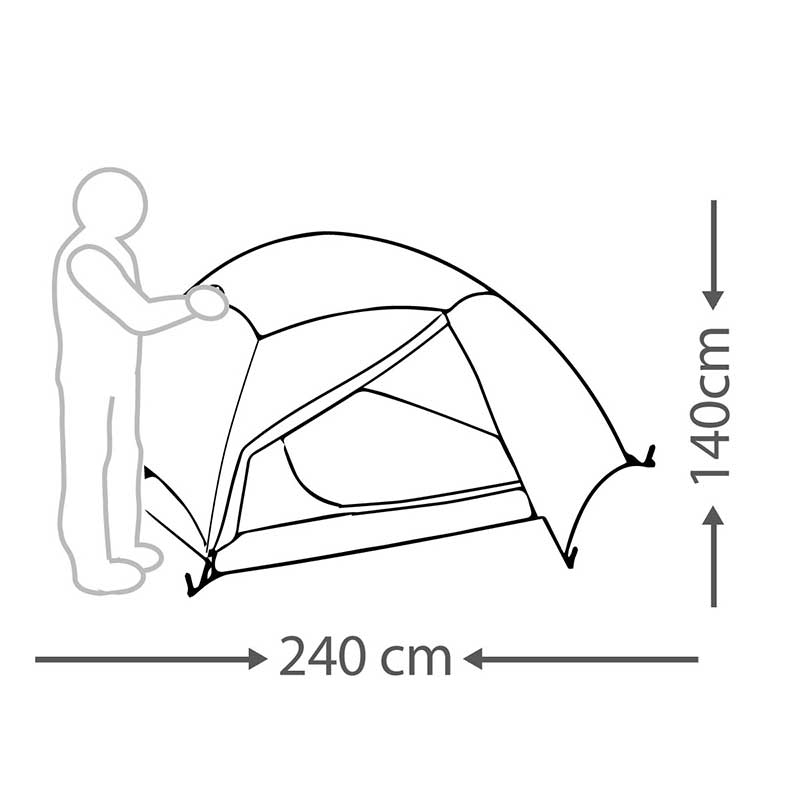 אוהל תרמילאים ל-4 אנשים STAR LIGHT